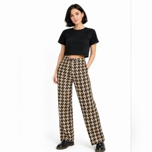 OBEY Zig Zag / Abstract Camo Wide-Leg PantsWomen’s size 26